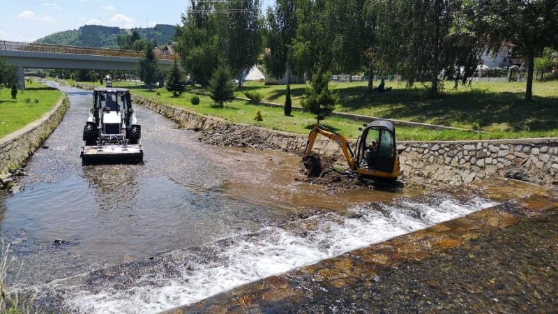 Чистење на речните корита во општина Македонска Каменица
